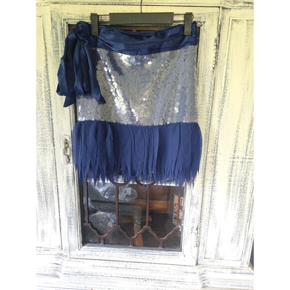 Anthropologie Maeve Sequin Drop-Waist Mini Skirt - New Size 10 - Picture 5 of 5